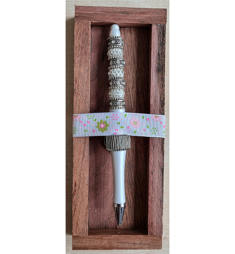 Kugelschreiber weiss/silber