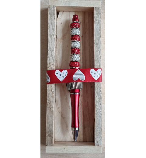 Kugelschreiber rot/weiss
