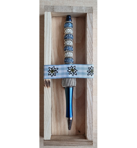 Kugelschreiber blau/weiss