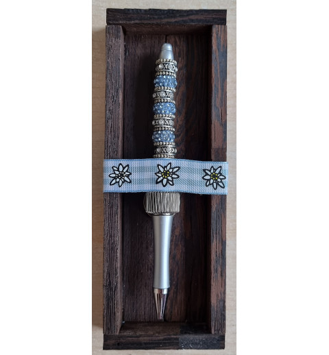 Kugelschreiber silber/hellblau