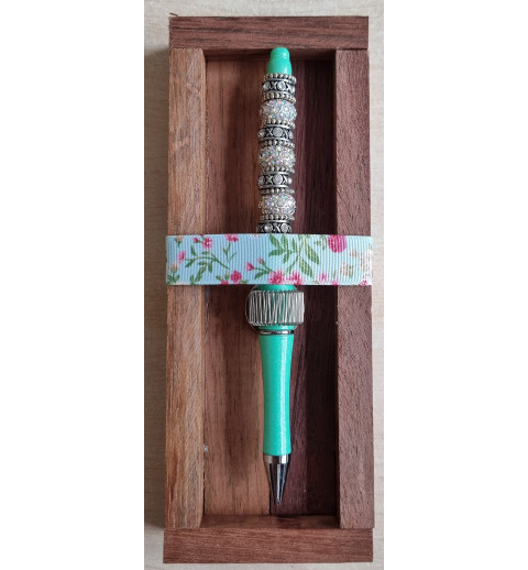 Kugelschreiber mint/weiss