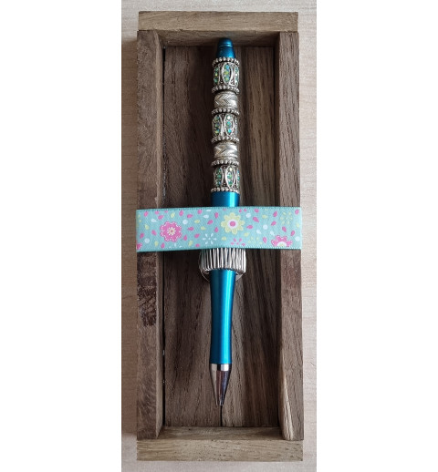 Kugelschreiber türkis/silber