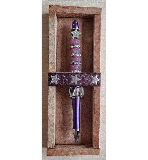 Kugelschreiber violette/silber/stern