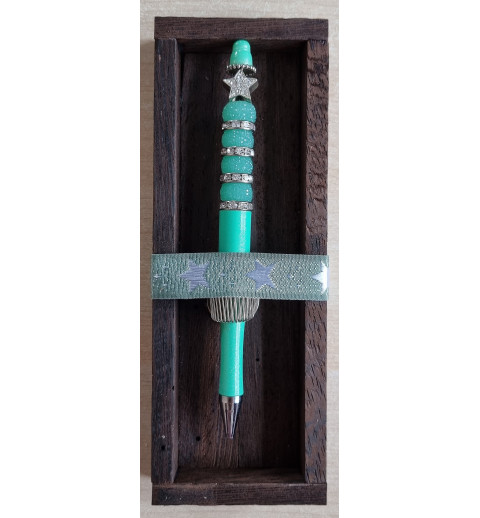 Kugelschreiber mint/silber/stern