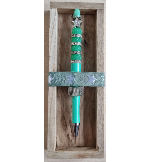 Kugelschreiber mint/silber/stern