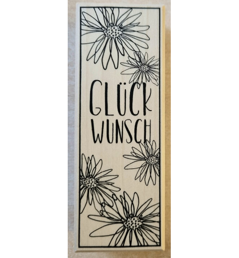 Holzstempel Glückwunsch
