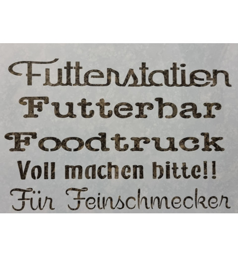 Schablone Futterstation