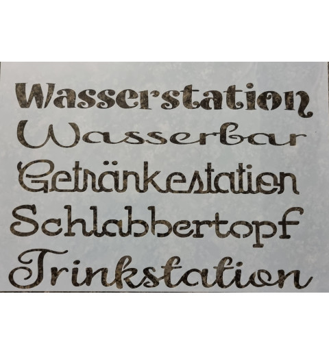 Schablone Wasserstation