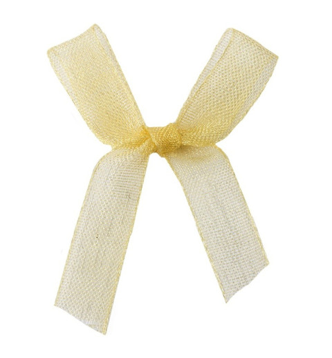 Organza Schleife hellgelb