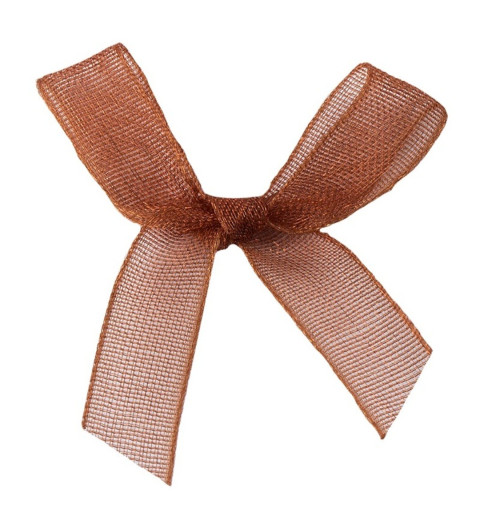 Organza Schleife mahagoni