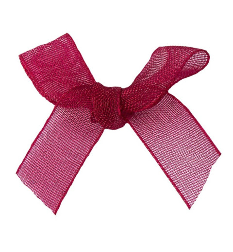 Organza Schleife dunkelrot