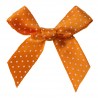Schleife gepunktet orange/weiss