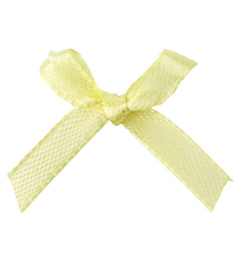 Satin Schleife hellgelb
