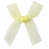 Organza Schleife hellgelb