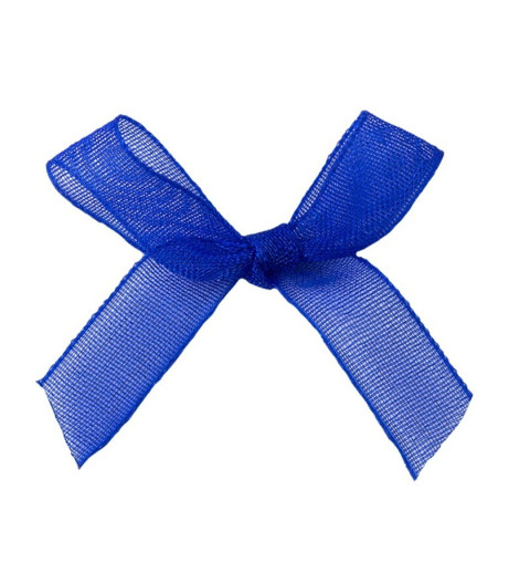 Organza Schleife blau