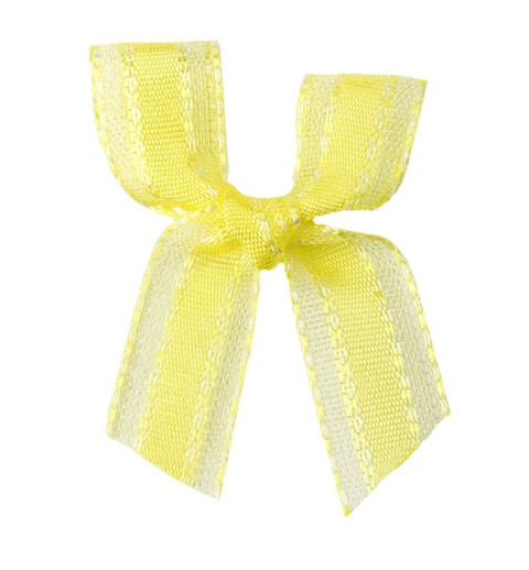 Organza/Satin Schleife gelb