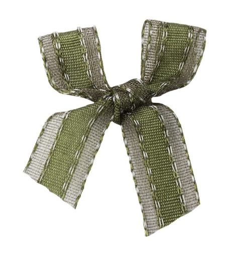 Organza/Satin Schleife olive