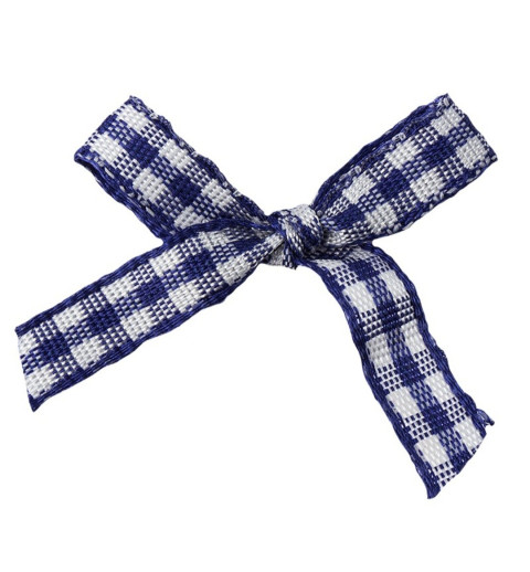 Schleife kariert blau/weiss
