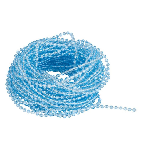 Perlenband transparent hellblau