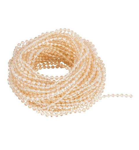 Perlenband transparent creme