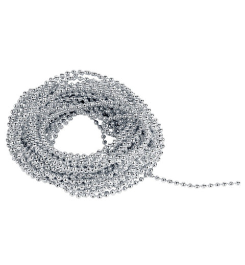 Perlenband silber