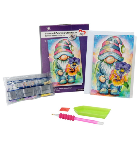 3D Diamant Pixel Karte Sommer-Wichtel