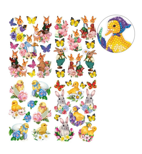 3D Diamant Pixel Sticker Ostern 1