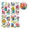 3D Diamant Pixel Sticker Blüten und Schmetterlinge