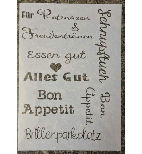 Schablone Freudentränen