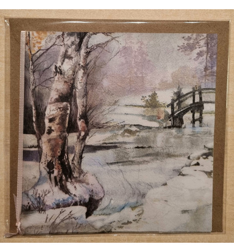 Karte Winterlandschaft/Brücke