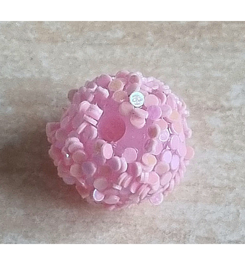 Harzperle rosa/glitzer