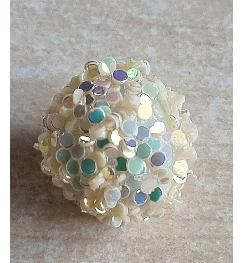 Harzperle gelb/glitzer