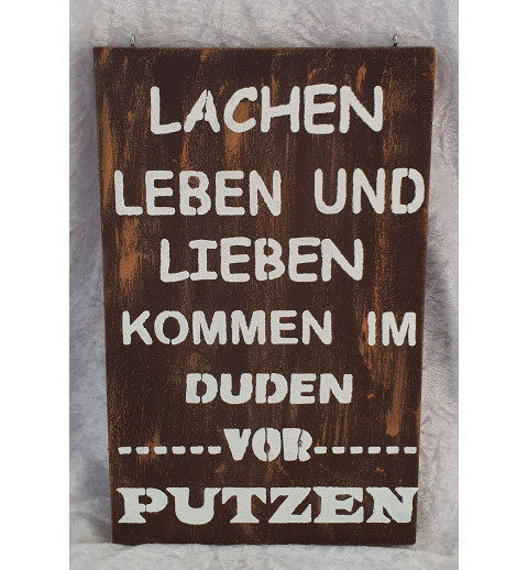 Schild Lachen