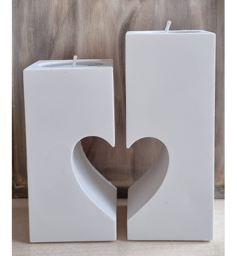 Beton Teelicht Herz 2er Set