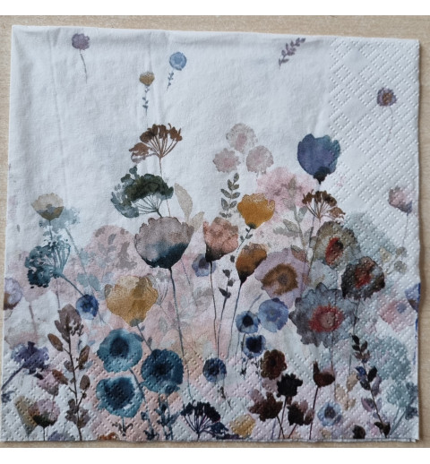 Serviette Blumen Aquarell