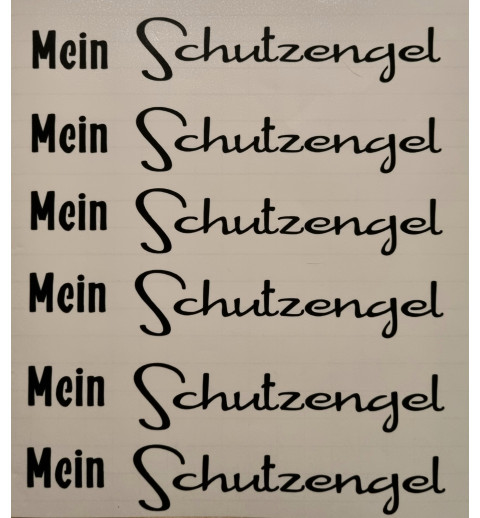 Vinyl Schrift Mein Schutzengel schwarz