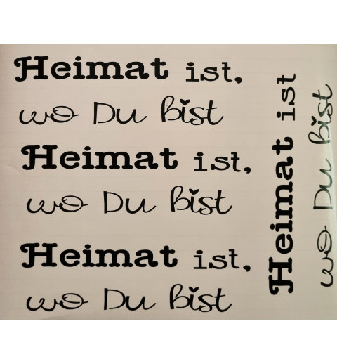 Vinyl Schrift Heimat..... schwarz