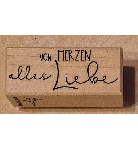 Holzstempel Von Herzen....