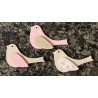 Holz Vogel natur/rosa