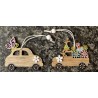 Holz Auto mit Schmetterling
