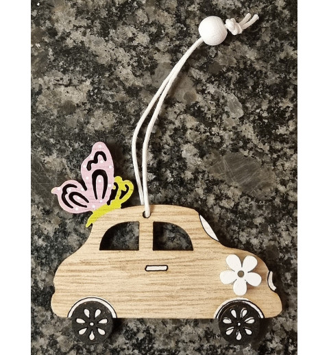 Holz Auto mit Schmetterling