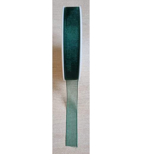 Organza Band dunkelgrün