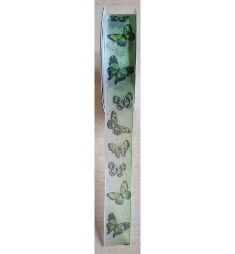 Dekoband Schmetterlinge grün