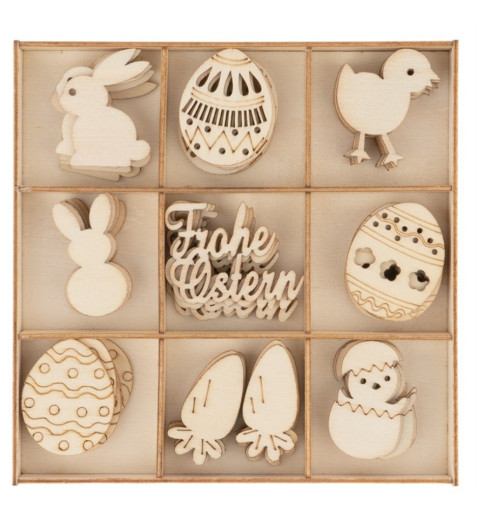 Holz Streudeko Frohe Ostern