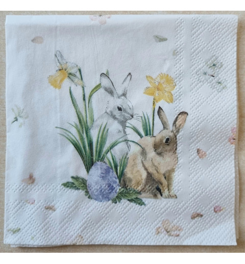 Serviette Kaninchen/Ei