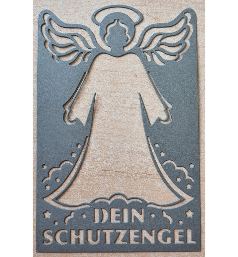 Papier Motiv "Mein Schutzengel" grau