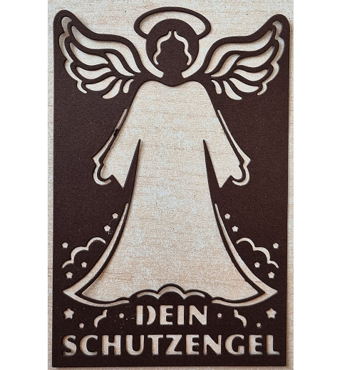 Papier Motiv "Mein Schutzengel" braun