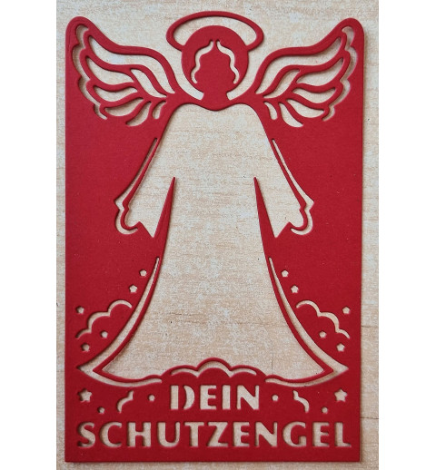 Papier Motiv "Mein Schutzengel" rot
