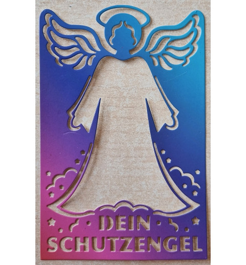 Papier Motiv "Mein Schutzengel" blau/violette/pink