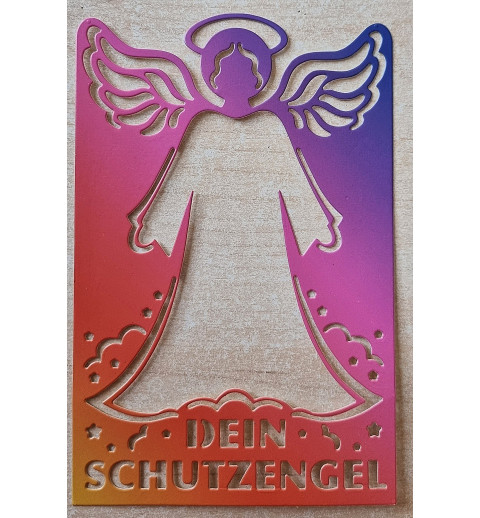 Papier Motiv "Mein Schutzengel" violette/pink/orange